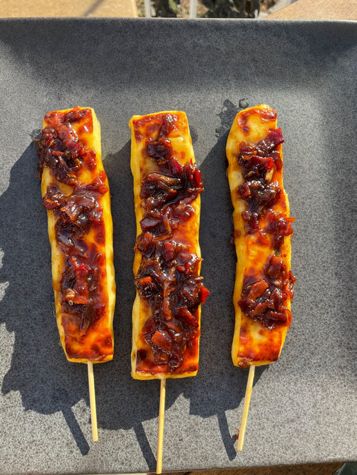 Hoppin' Jalapeño Skewers With Bacon Jam