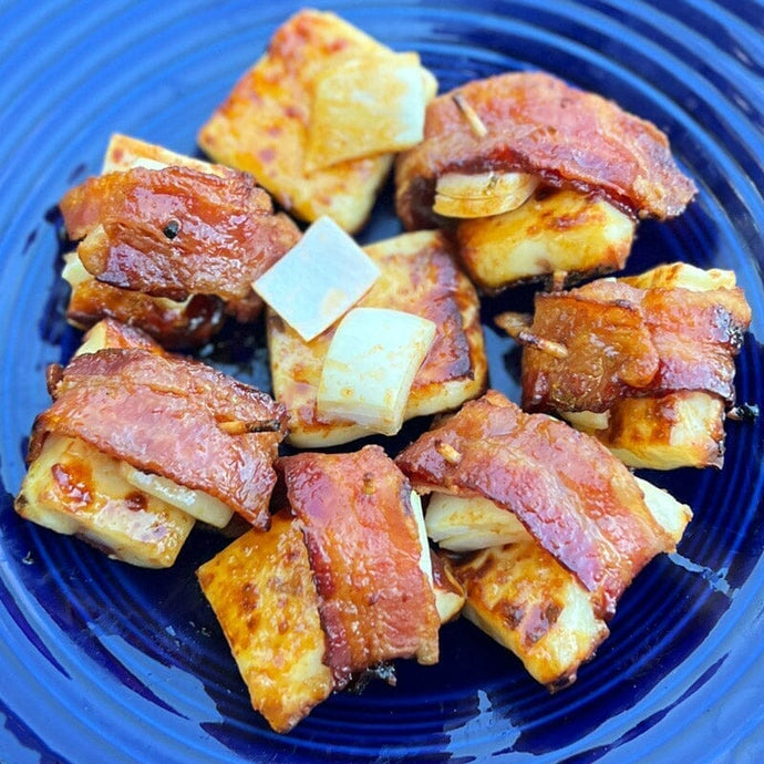 Spicy Teriyaki Glazed Bacon Cheese Bites